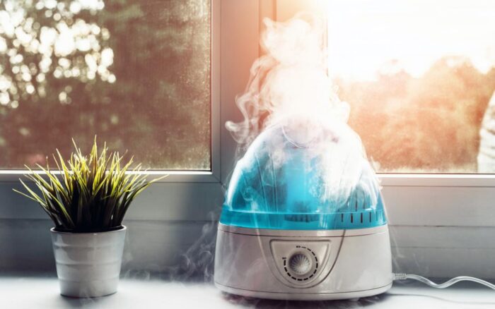 Running a cool mist humidifier, especially at night, can keep your throat from drying out and reduce coughing fits