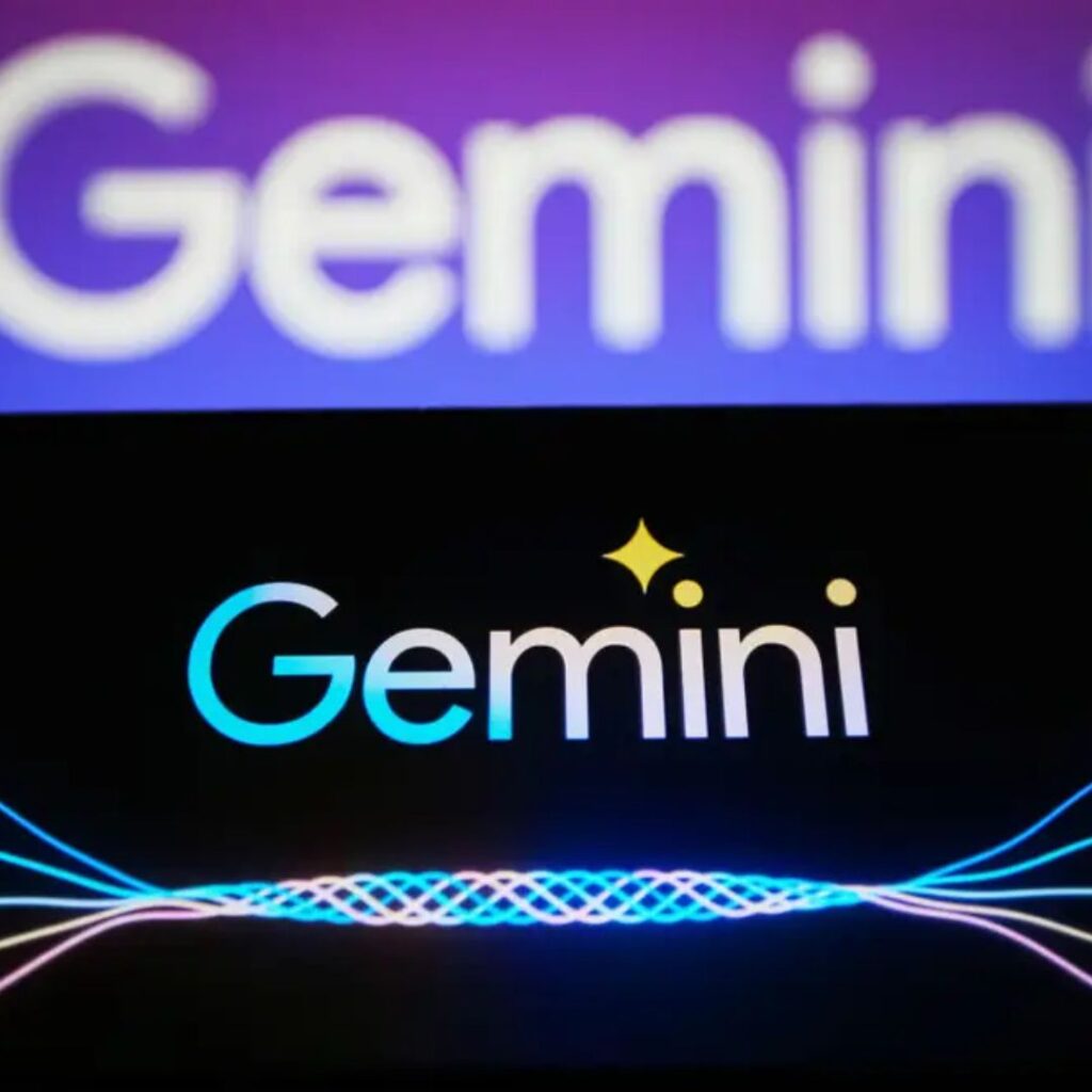 Illustration of Google Gemini AI logo