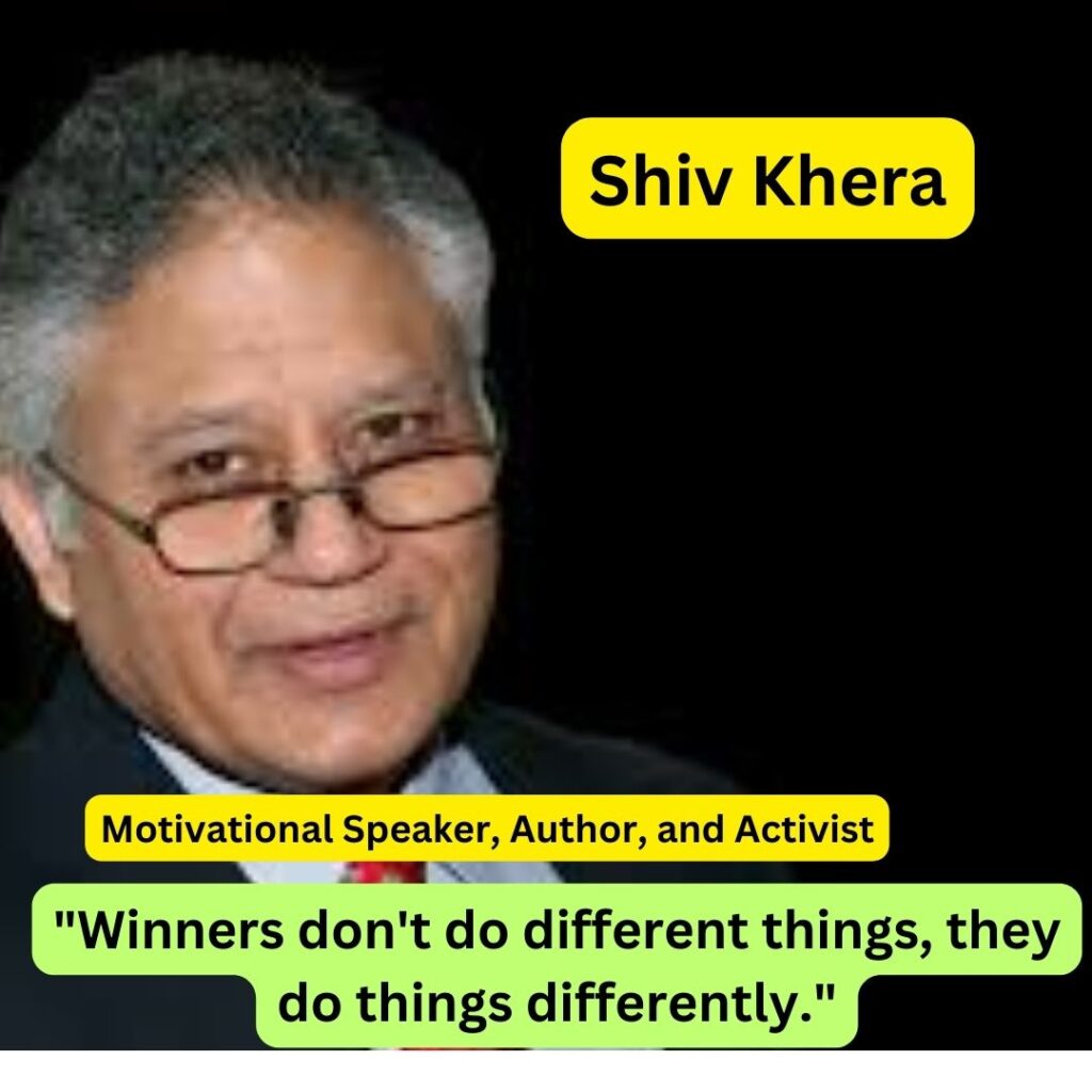 Shiv Khera is a motivational Speaker, Author, and Activist